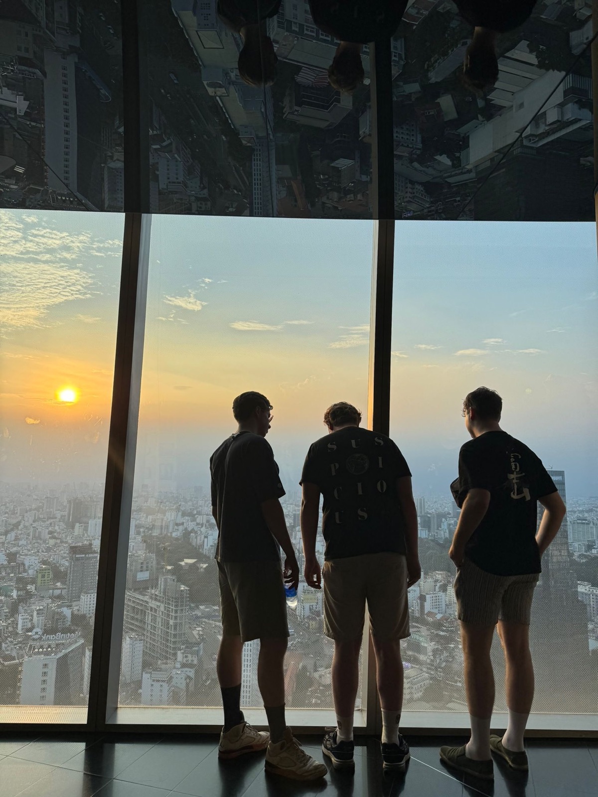 Sunset, very high up